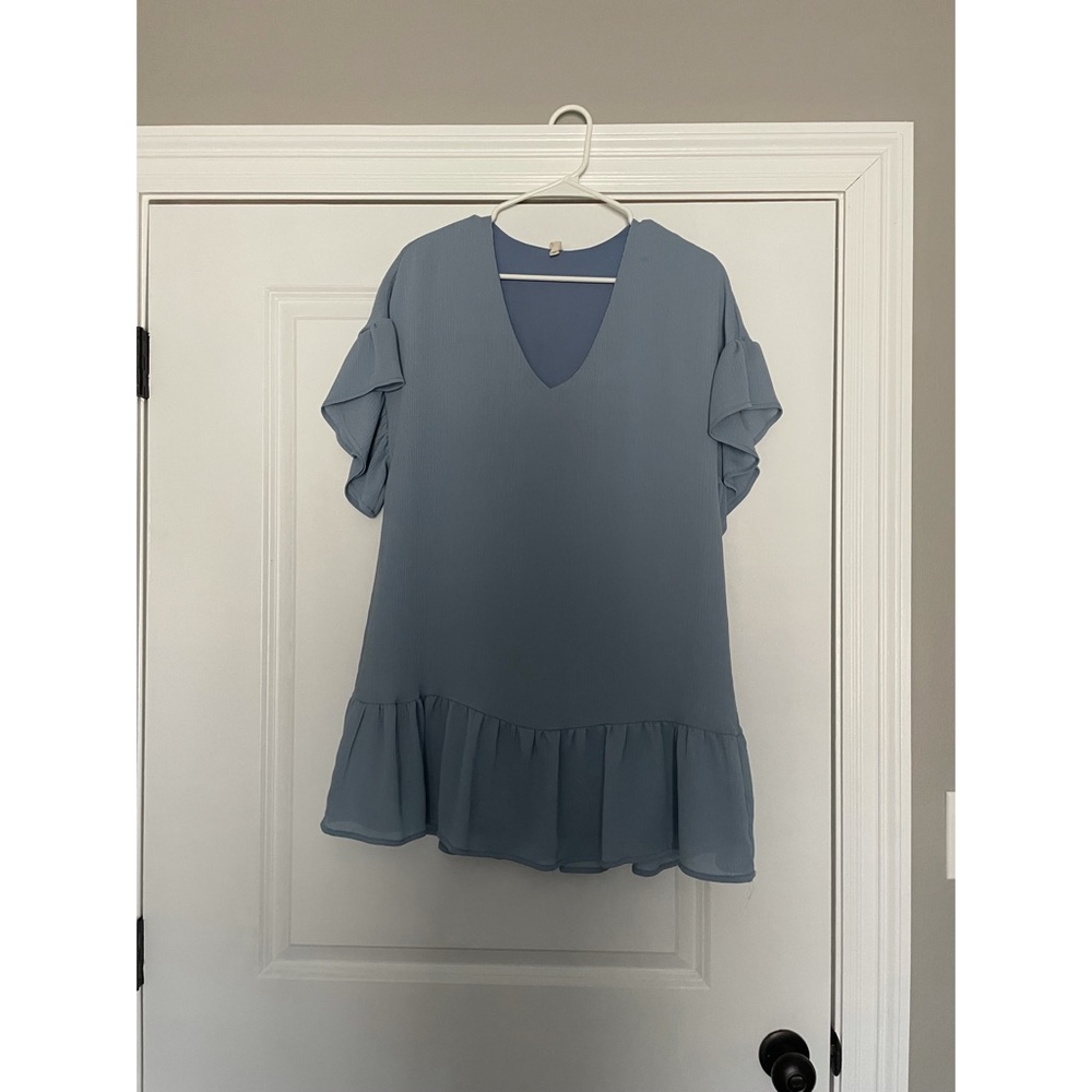 Blue ruffle dress